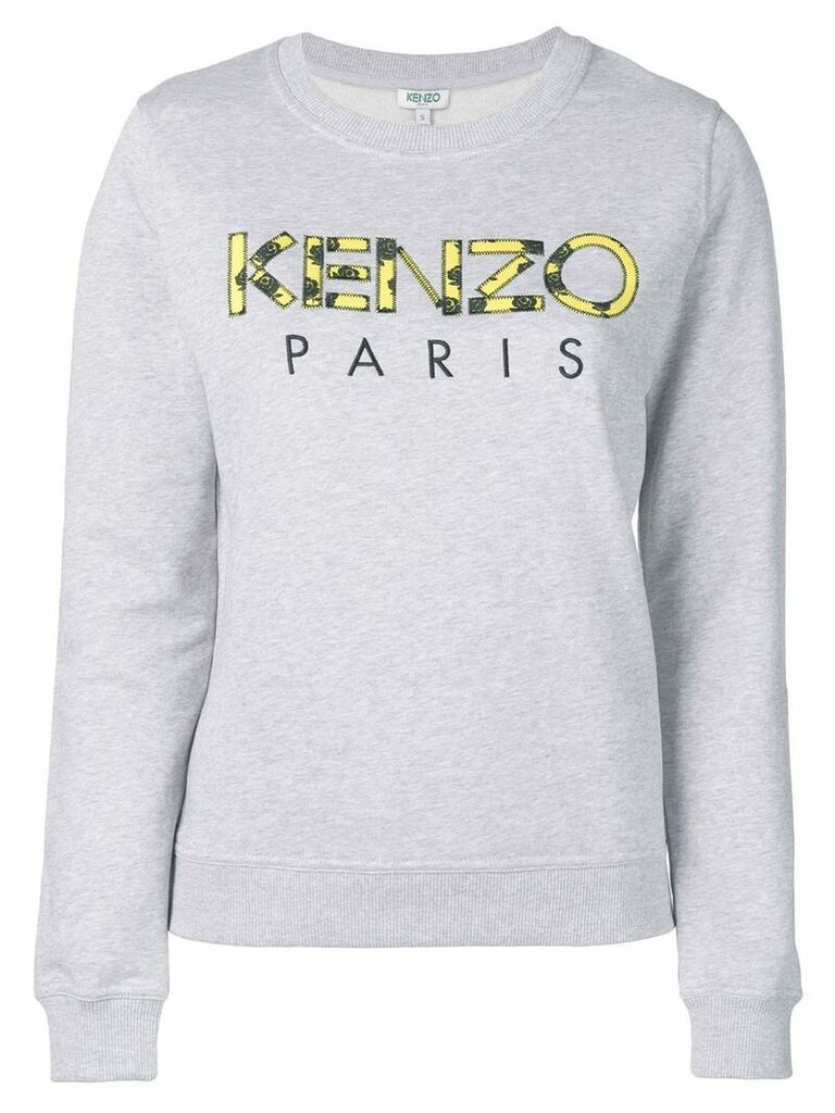 Kenzo rose print logo sweatshirt - Grey