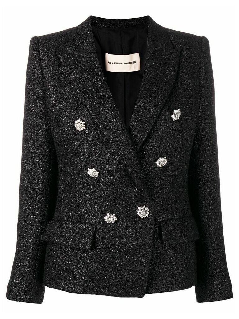 Alexandre Vauthier shiny tweed blazer - Black