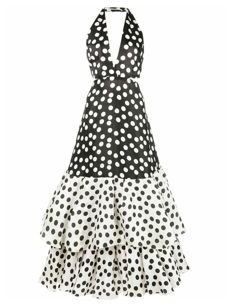 Carolina Herrera polka dot flare dress - Black