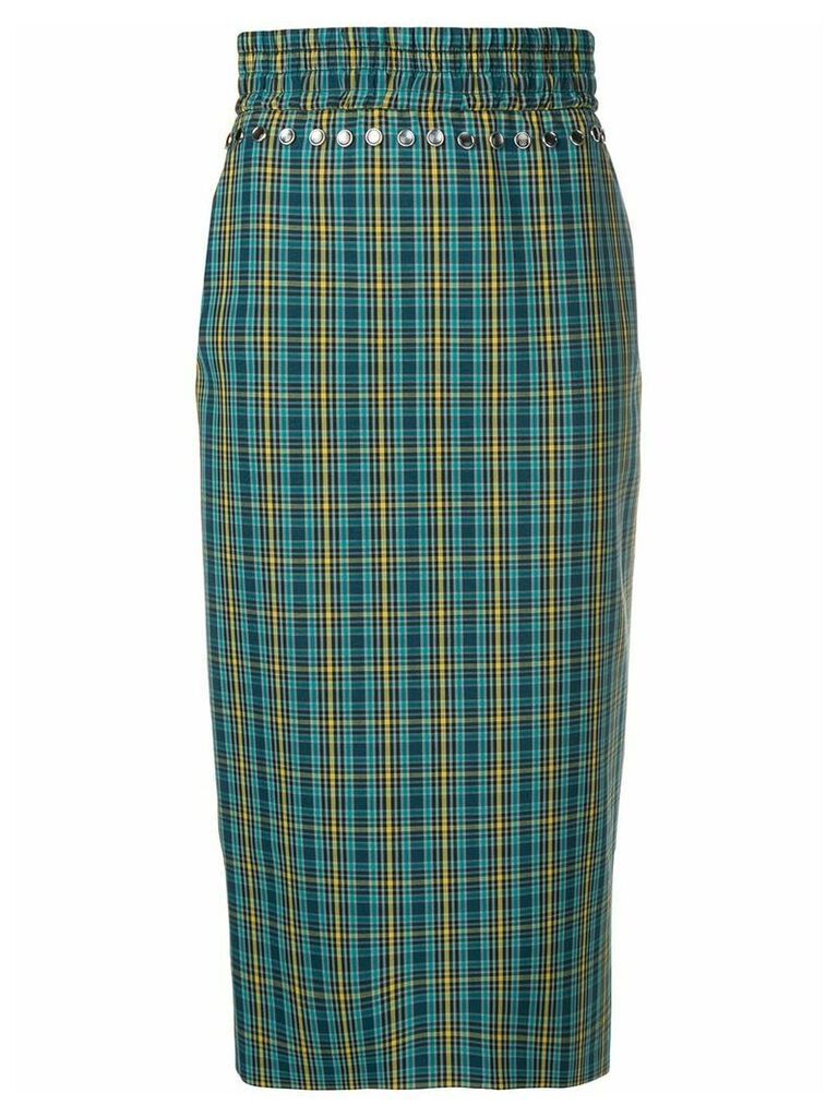 Nº21 fitted checked skirt - Blue