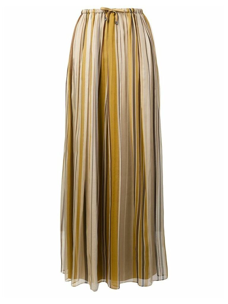 Brunello Cucinelli striped straight skirt - NEUTRALS