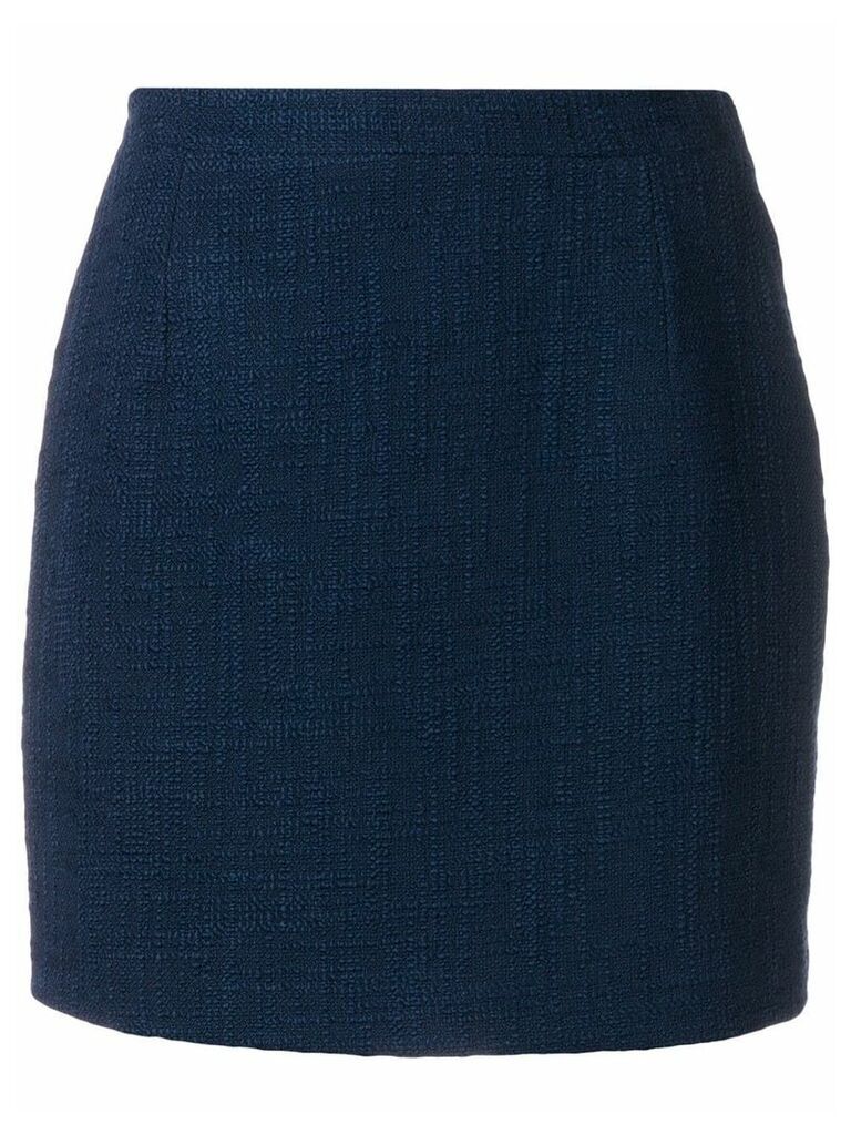 Alessandra Rich fitted mini skirt - Blue