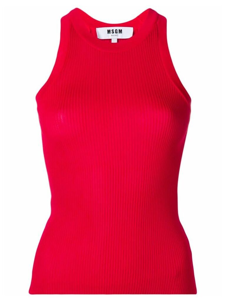 MSGM ribbed tank top - Red