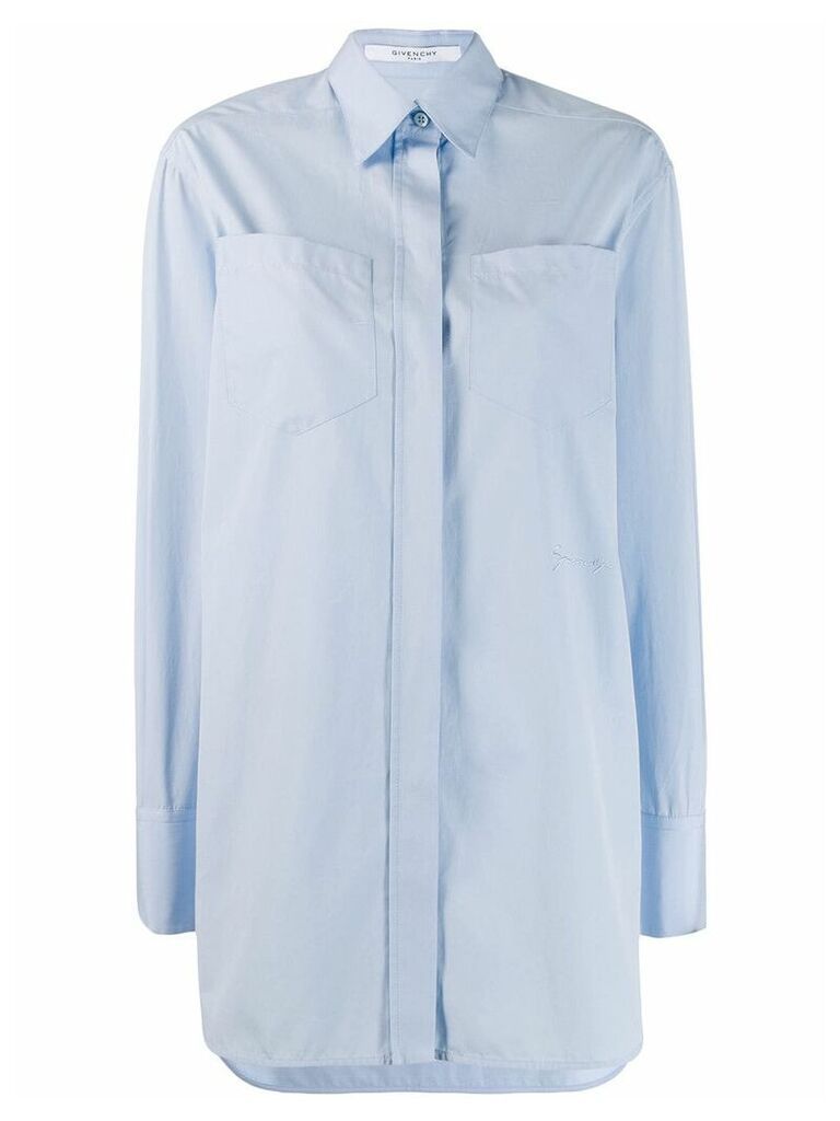 Givenchy tailored concealed button shirt - Blue