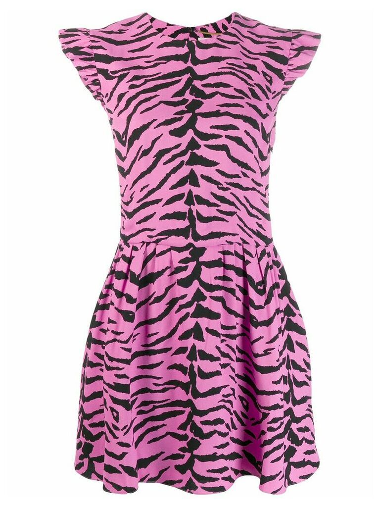 Saint Laurent zebra print dress - PINK
