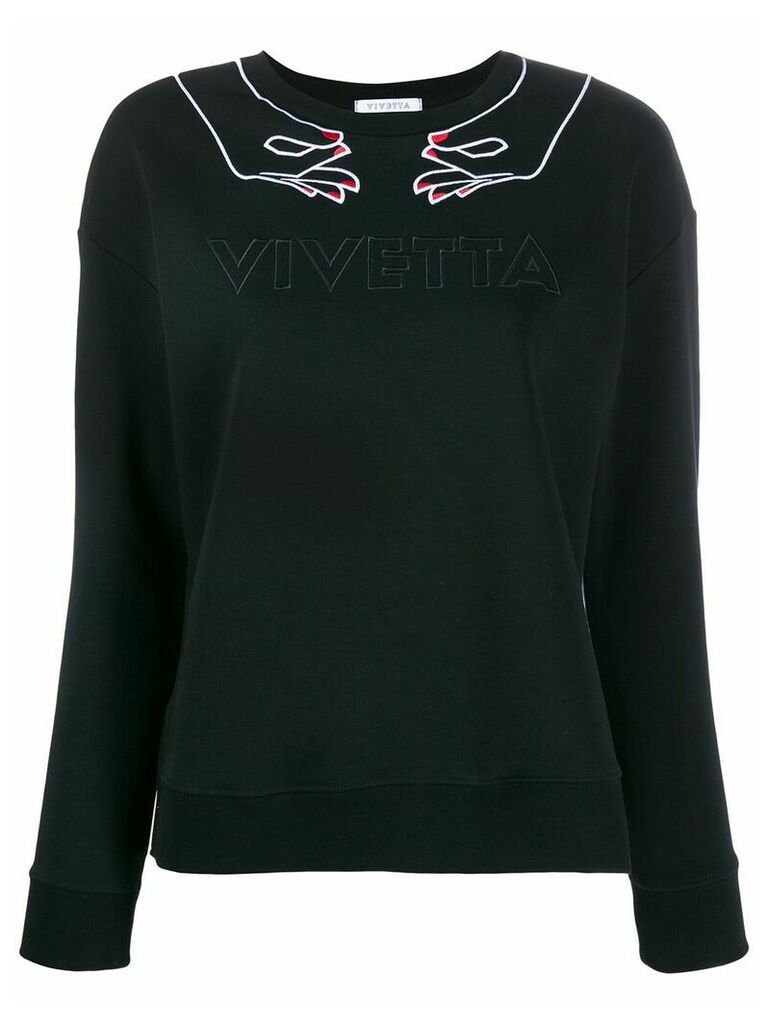 Vivetta embroidered logo jumper - Black
