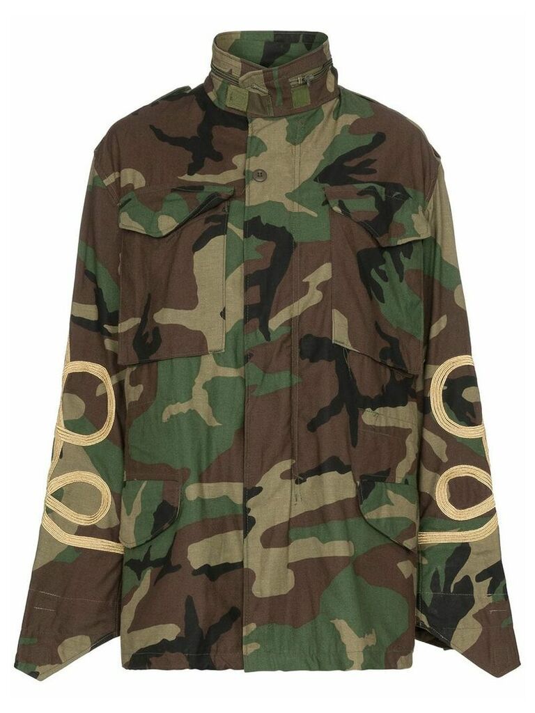R13 camouflage M65 embroidered jacket - Multicolour