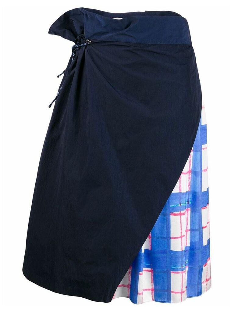 Mira Mikati layered drawstring skirt - Blue