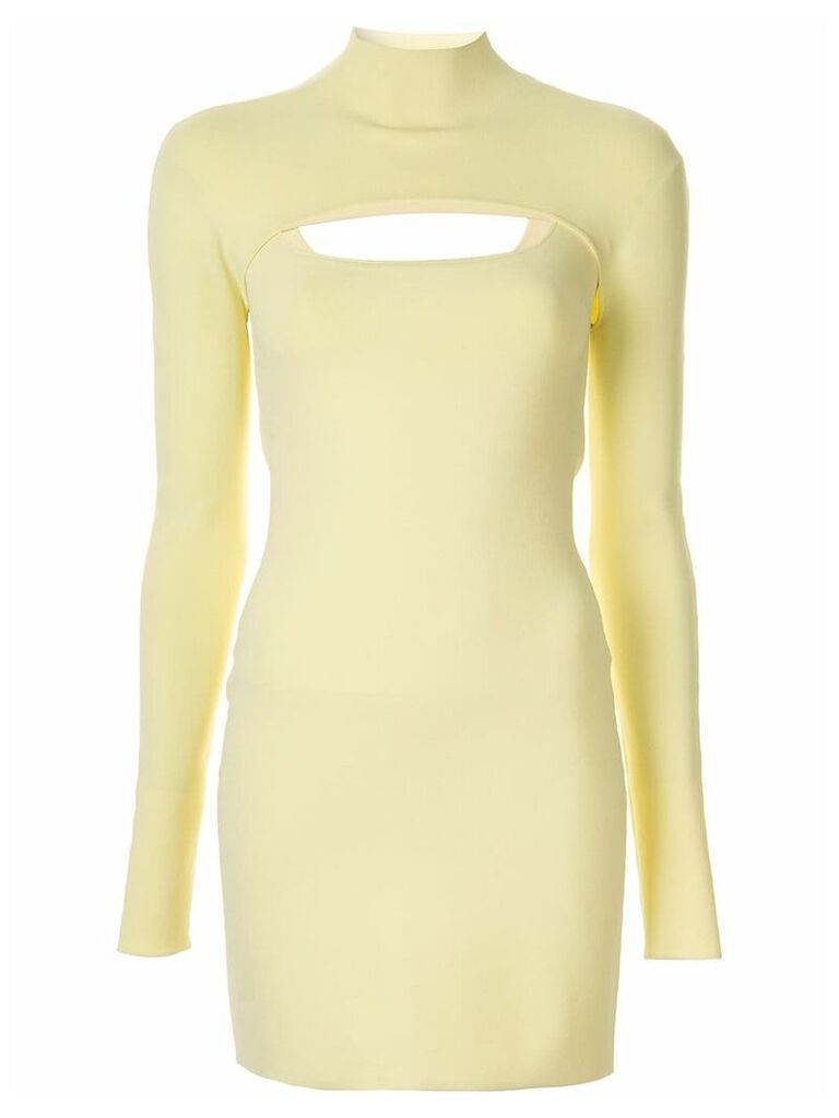 Dion Lee fitted mini dress - Yellow