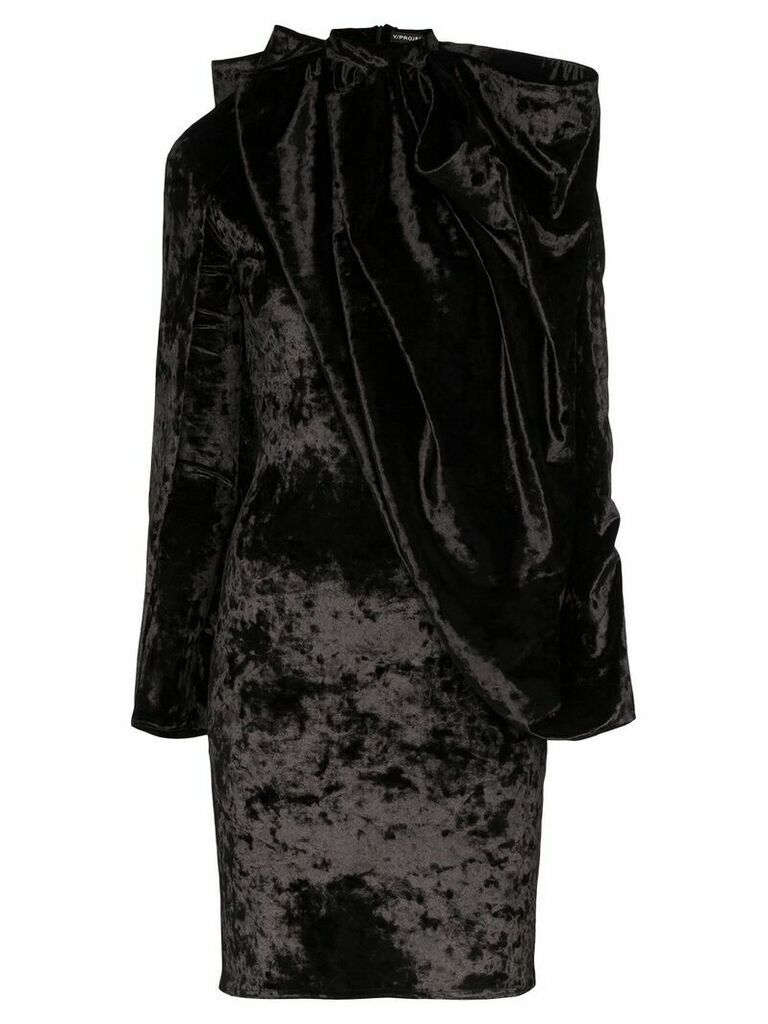 Y/Project draped cape-style mini dress - Black