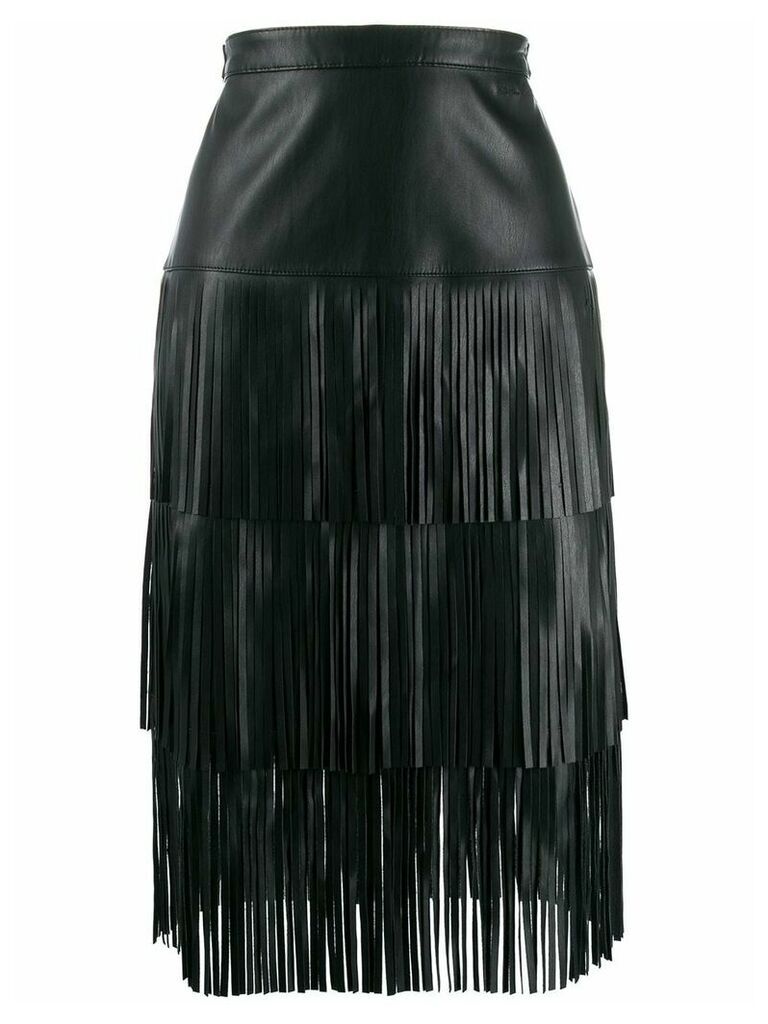 Karl Lagerfeld fringed skirt - Black