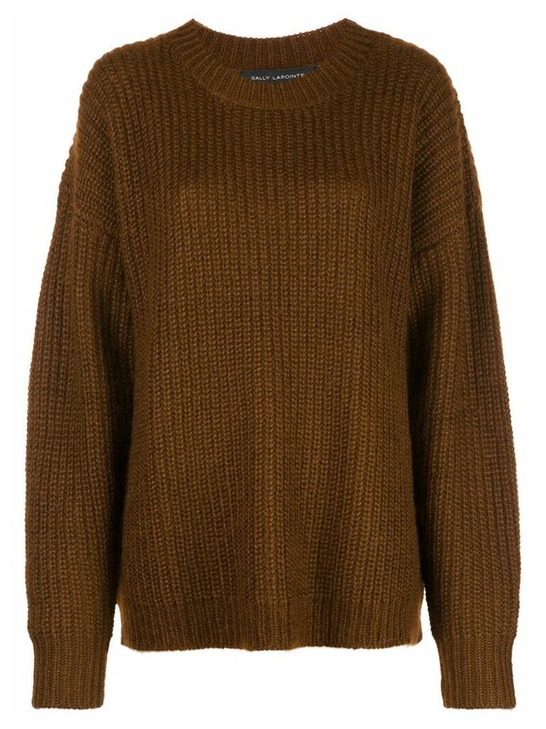 Sally Lapointe oversized crew-neck jumper - Brown