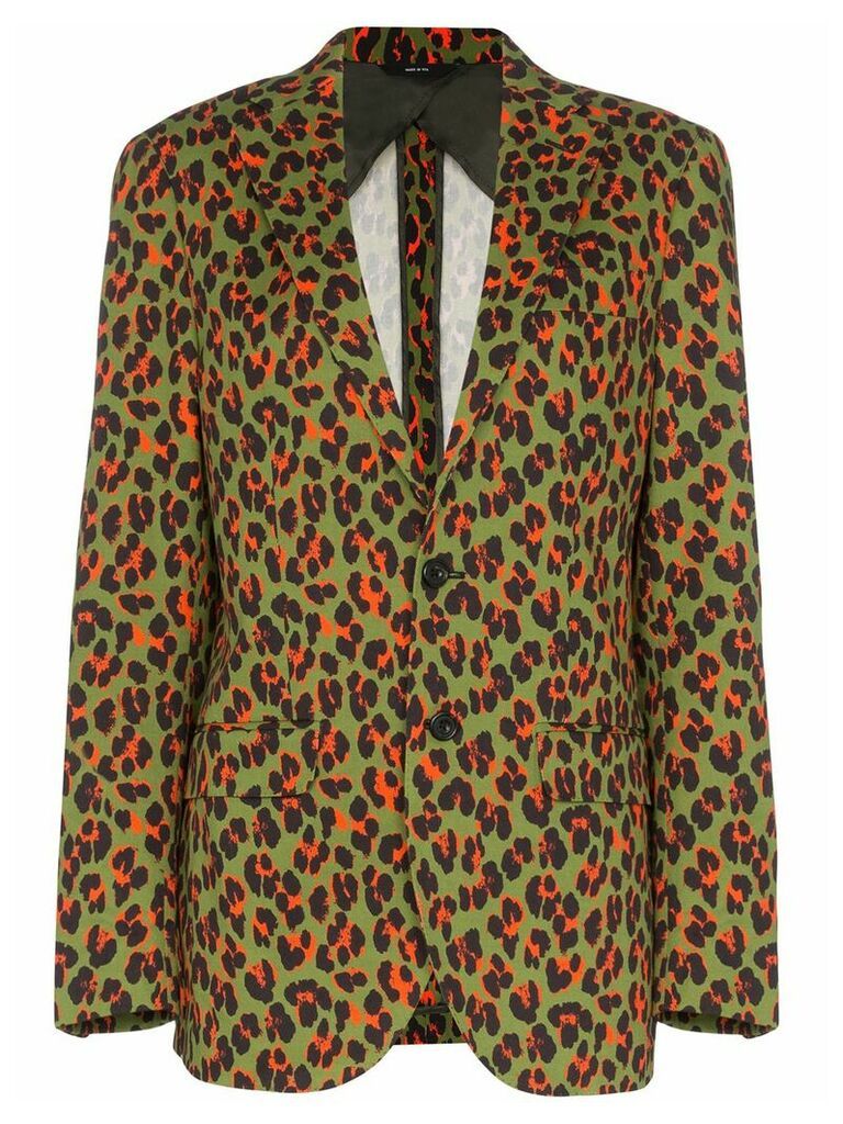 R13 x Alison Mosshart cheetah print blazer - Green
