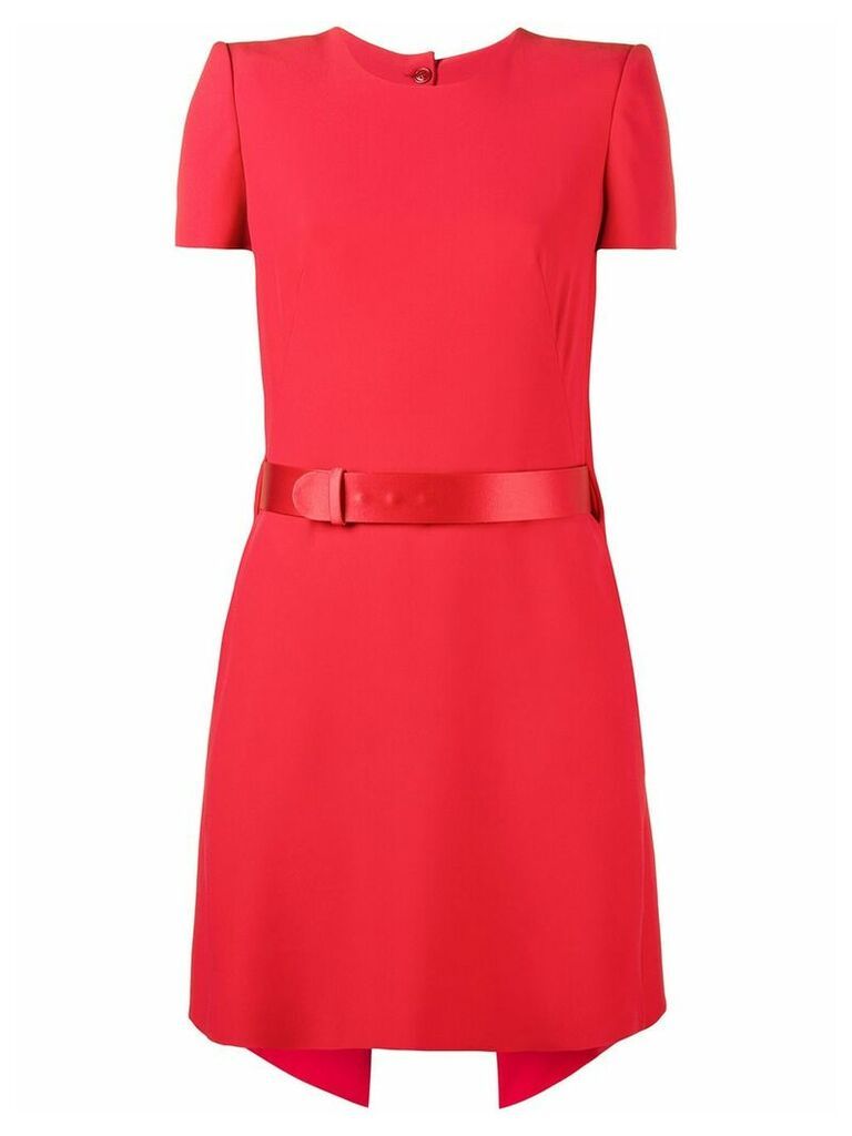 Alexander McQueen short sleeve mini dress - Red