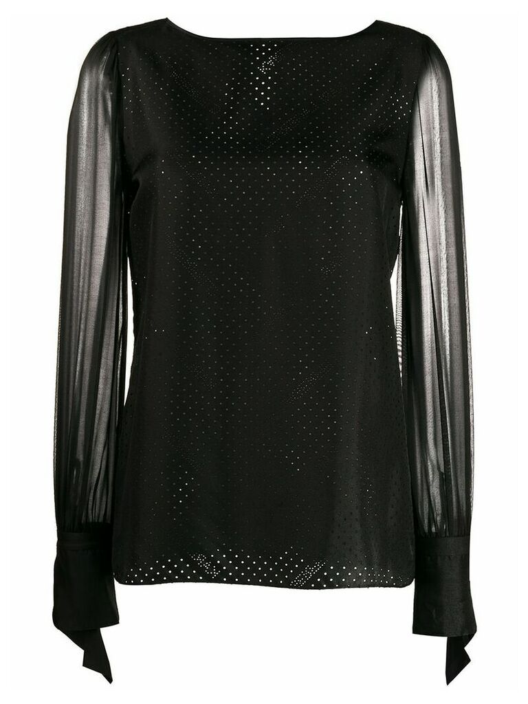 Karl Lagerfeld Karl x Carine sheer blouse - Black