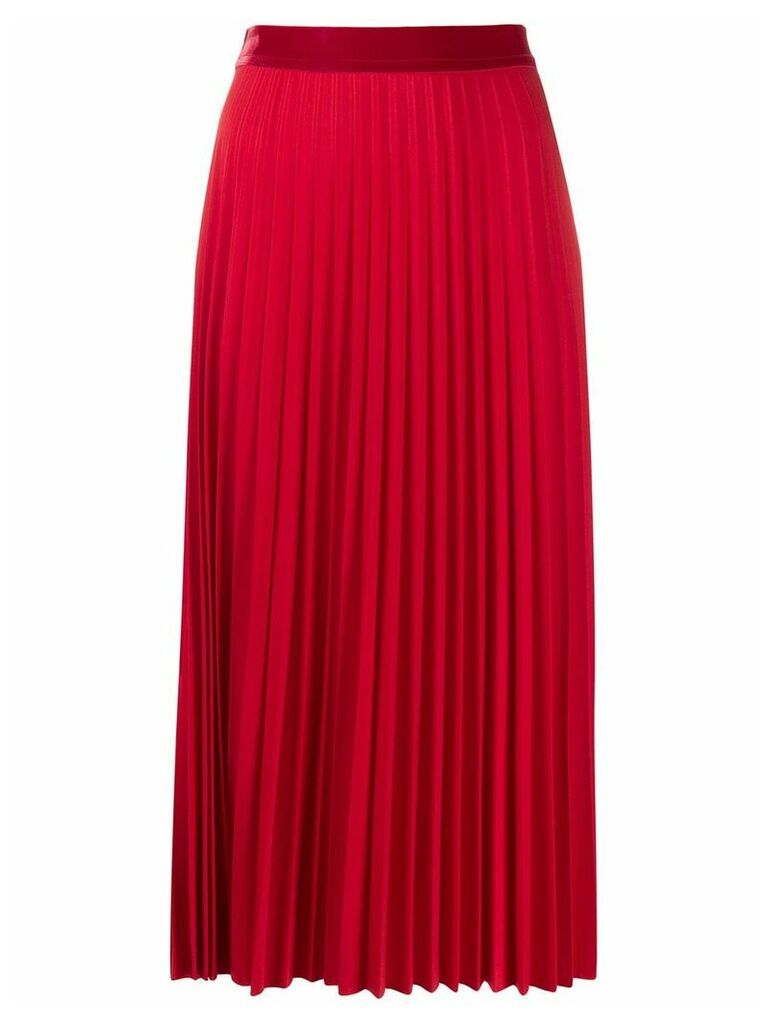 Guardaroba high waisted pleated skirt - Red