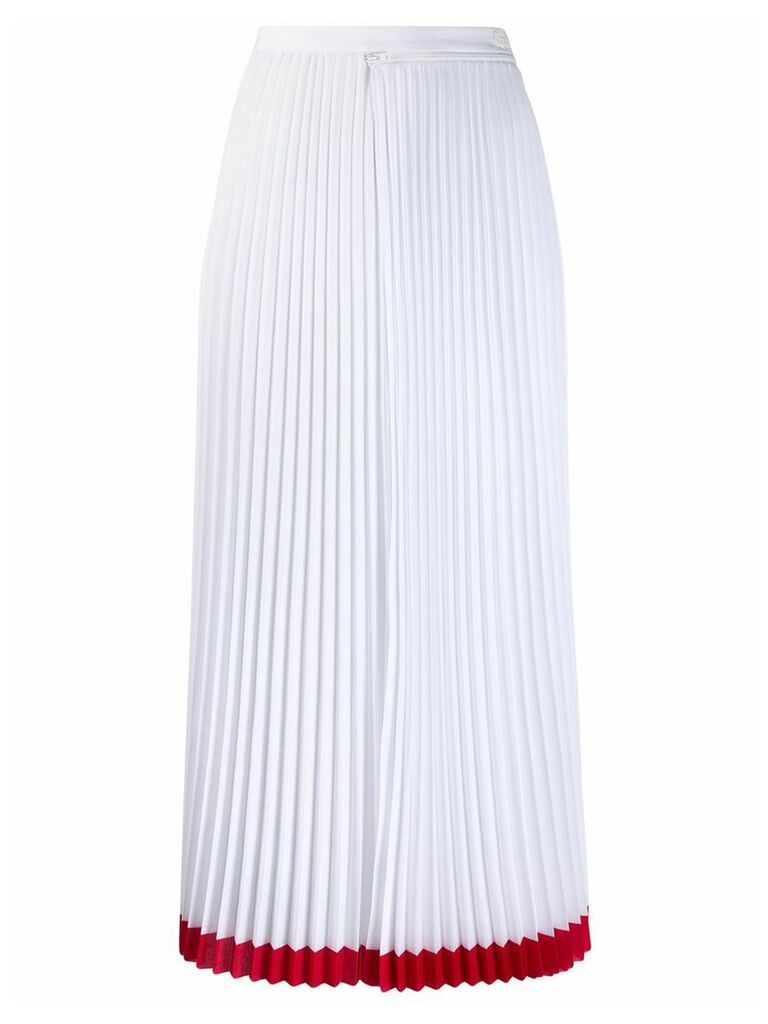 Lacoste two-tone pleated midi skirt - White