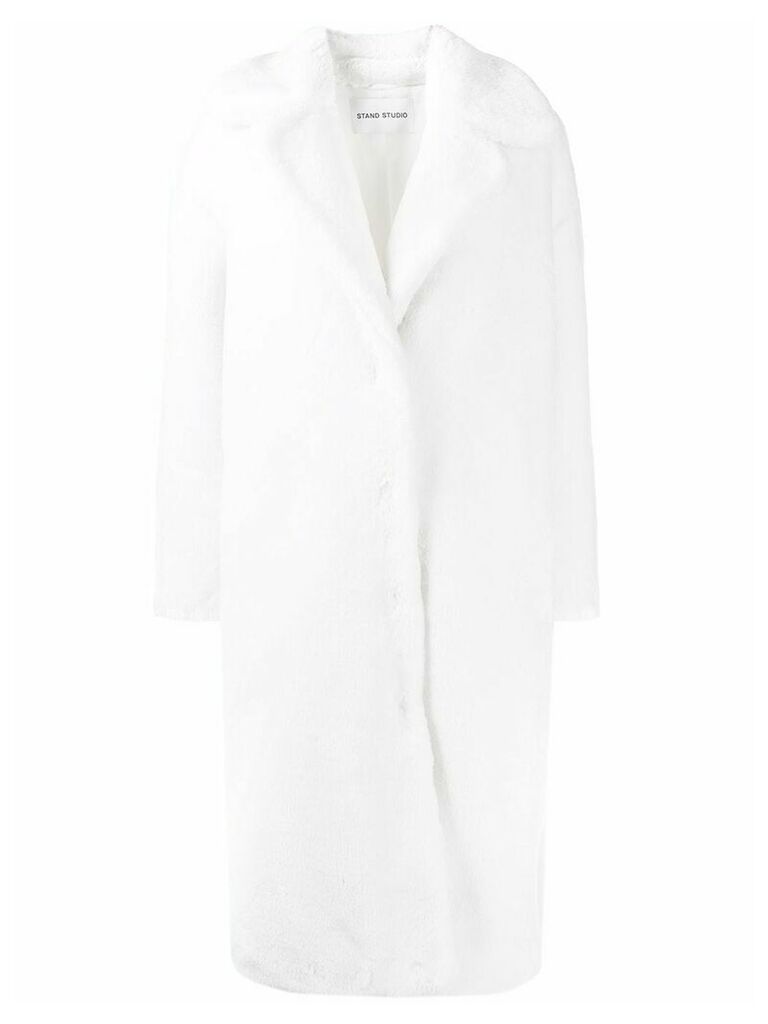 STAND STUDIO oversized faux fur coat - White