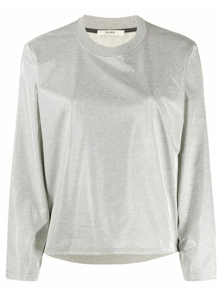 Zilver Aqua crew-neck sweatshirt - Grey