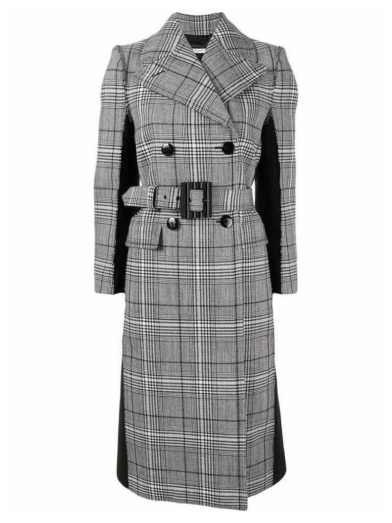 Givenchy check print double-breasted coat - Grey