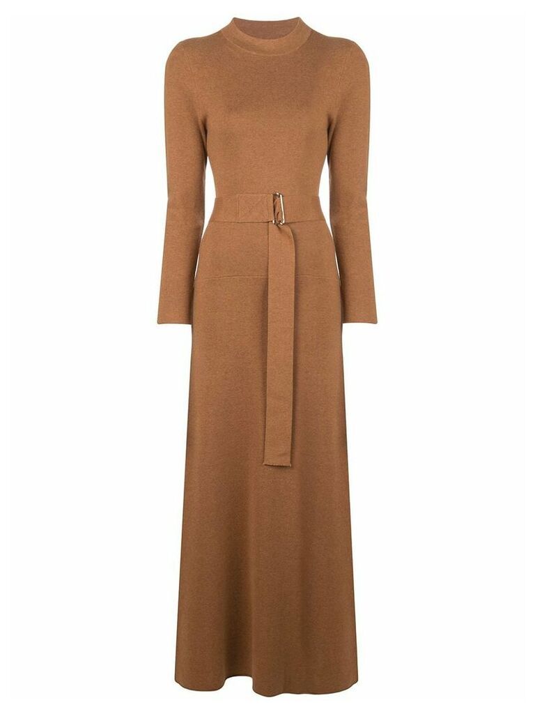 Nicholas belted knitted dress - Brown
