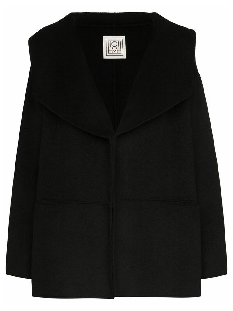 Totême Annecy oversized-collar peacoat - Black