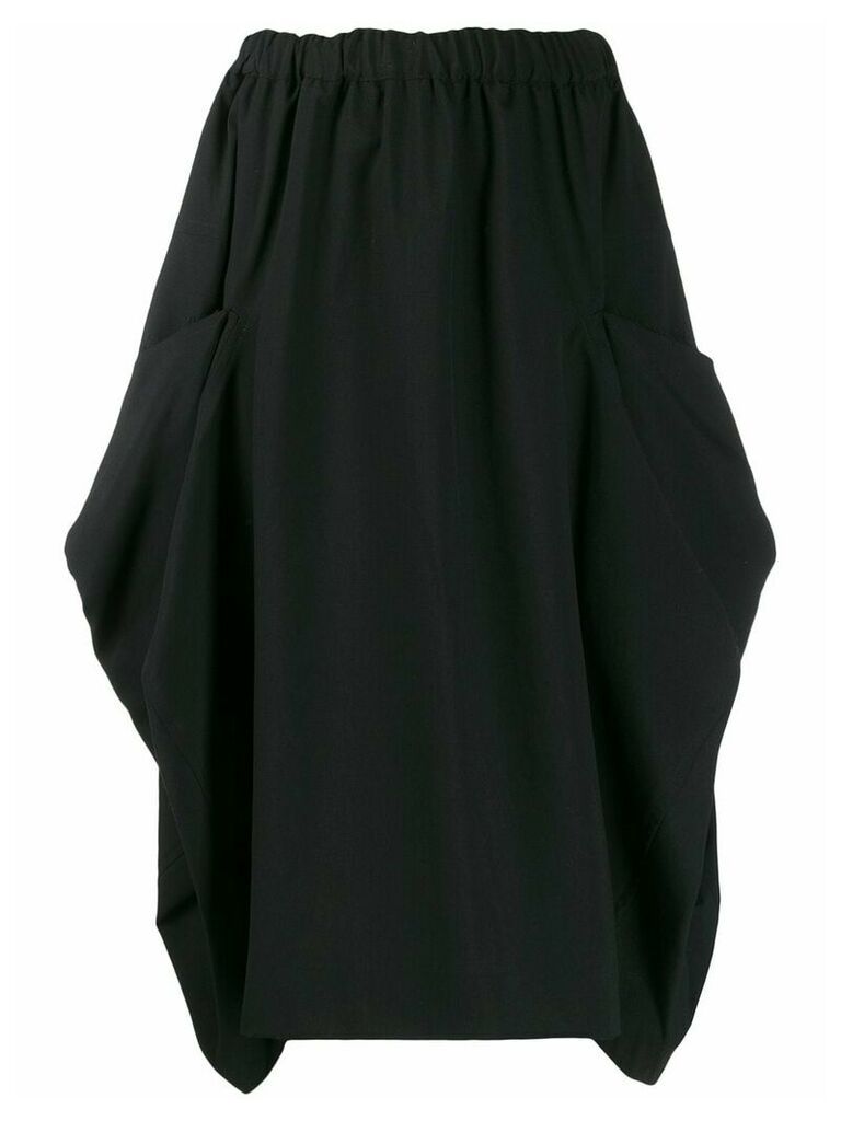 Comme Des Garçons elasticated waist midi skirt - Black