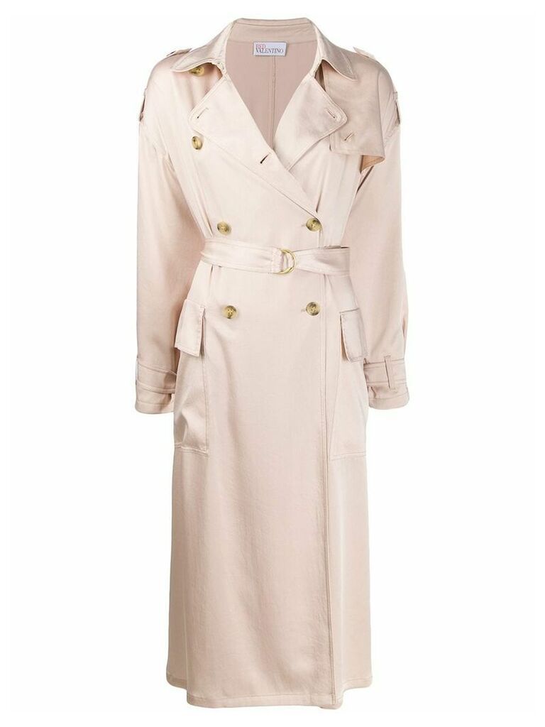 RedValentino double-breasted belted trench - Neutrals