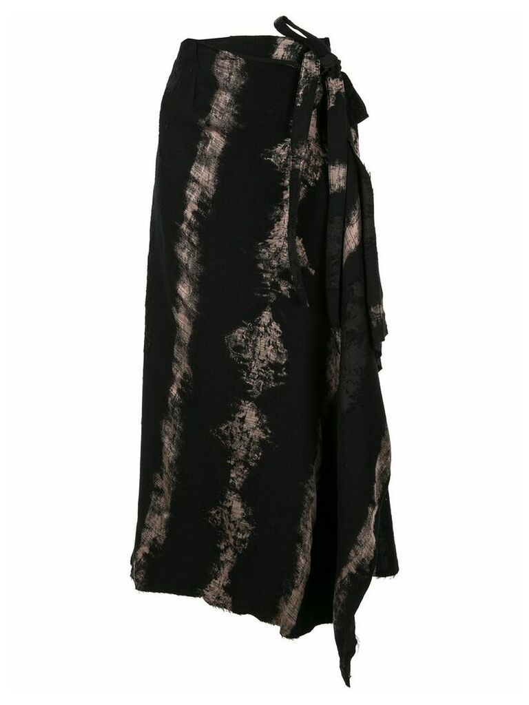 Masnada asymmetric tie-dye skirt - Black