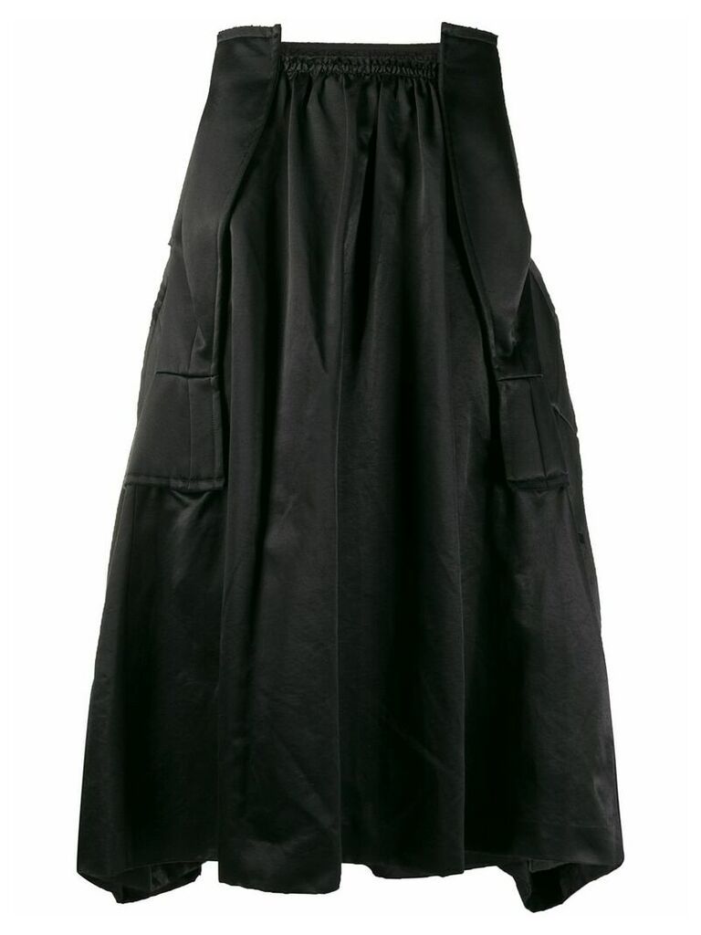 Comme Des Garçons structured midi-skirt - Black
