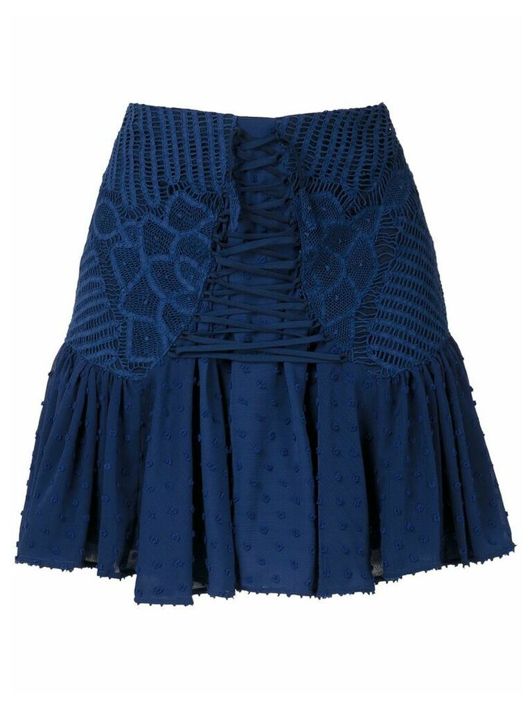 Martha Medeiros Thamires short skirt - Blue