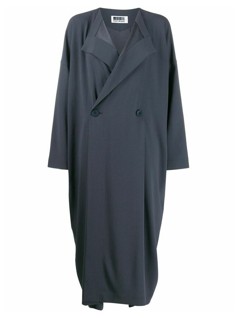 132 5. Issey Miyake oversized fit long coat - Grey
