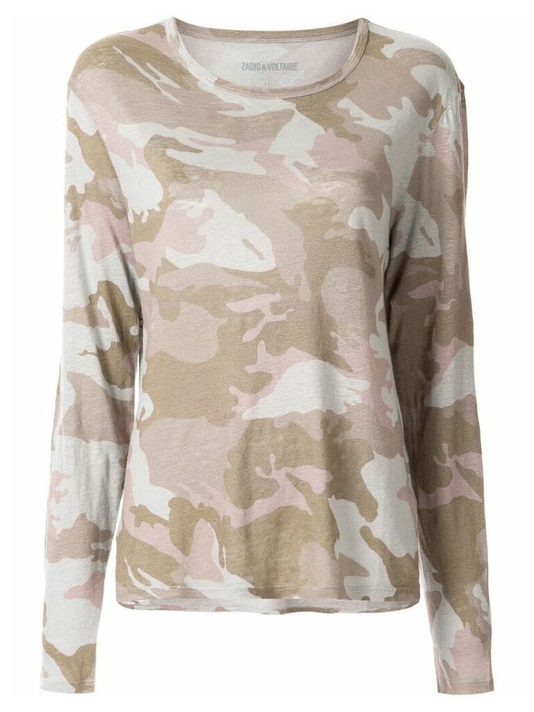 Zadig & Voltaire Willy camouflage-print top - Multicolour
