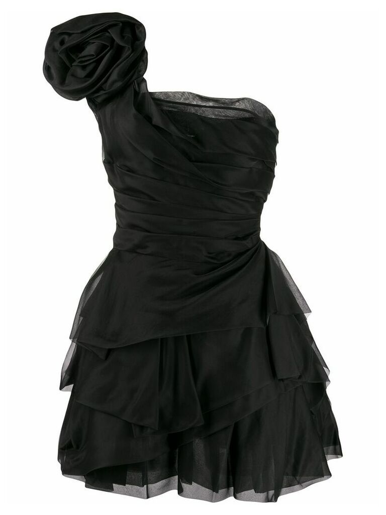 Ermanno Scervino one-shoulder taffeta dress - Black
