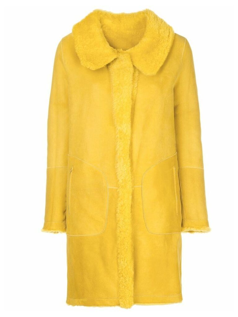 Sylvie Schimmel reversible single-breasted coat - Yellow
