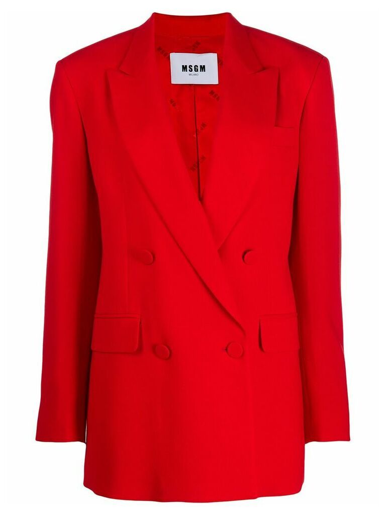 MSGM double-breasted blazer - Red