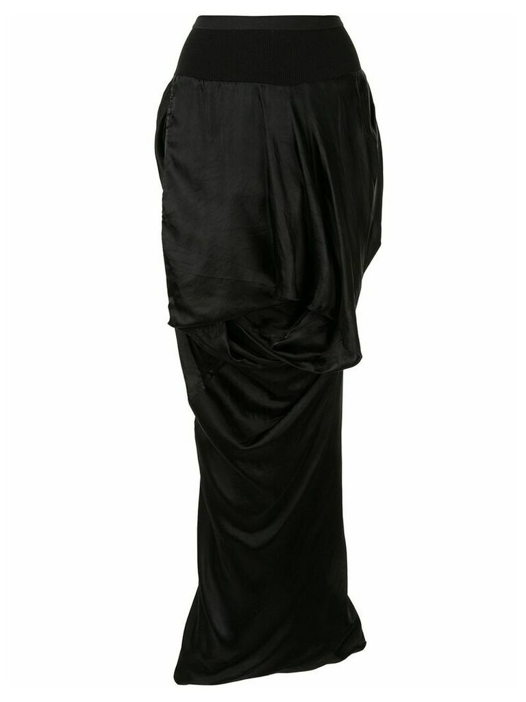 Rick Owens draped asymmetric skirt - Black