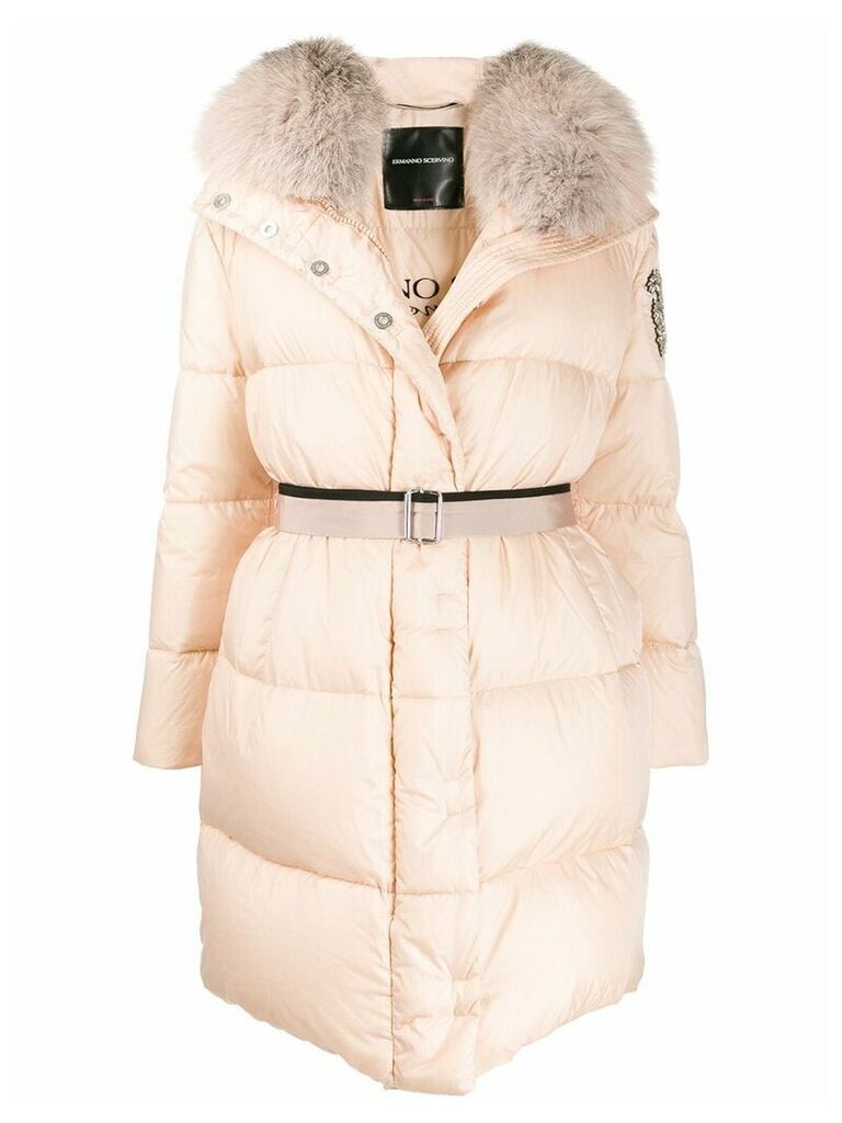 Ermanno Scervino hooded padded coat - NEUTRALS