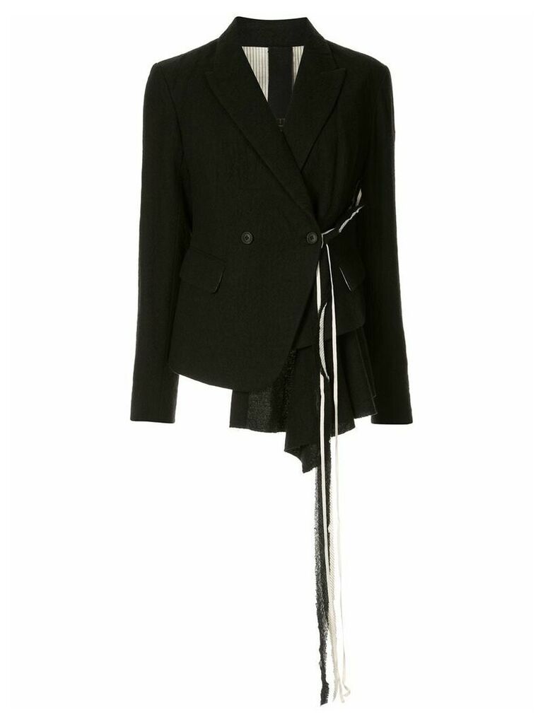Forme D'expression asymmetric tie waist blazer - Black