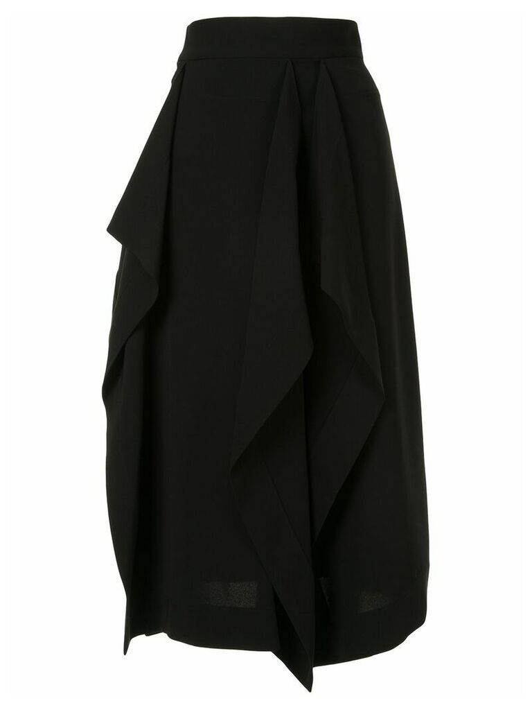AKIRA NAKA draped design skirt - Black