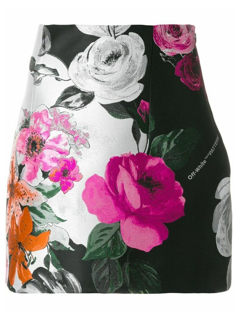 Off-White floral print skirt - Black