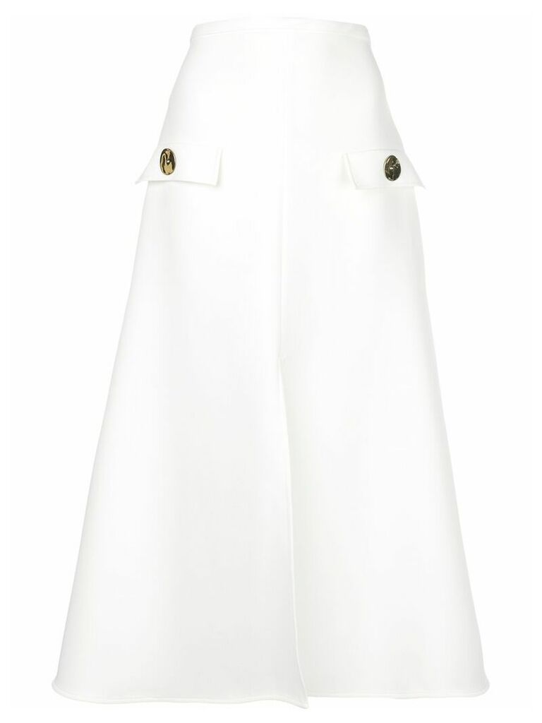 Ellery high-waisted flared skirt - White