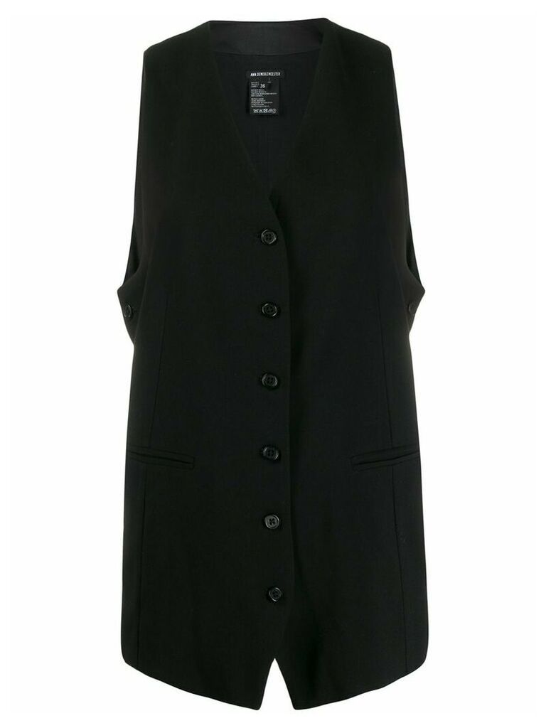 Ann Demeulemeester button-up waistcoat - Black