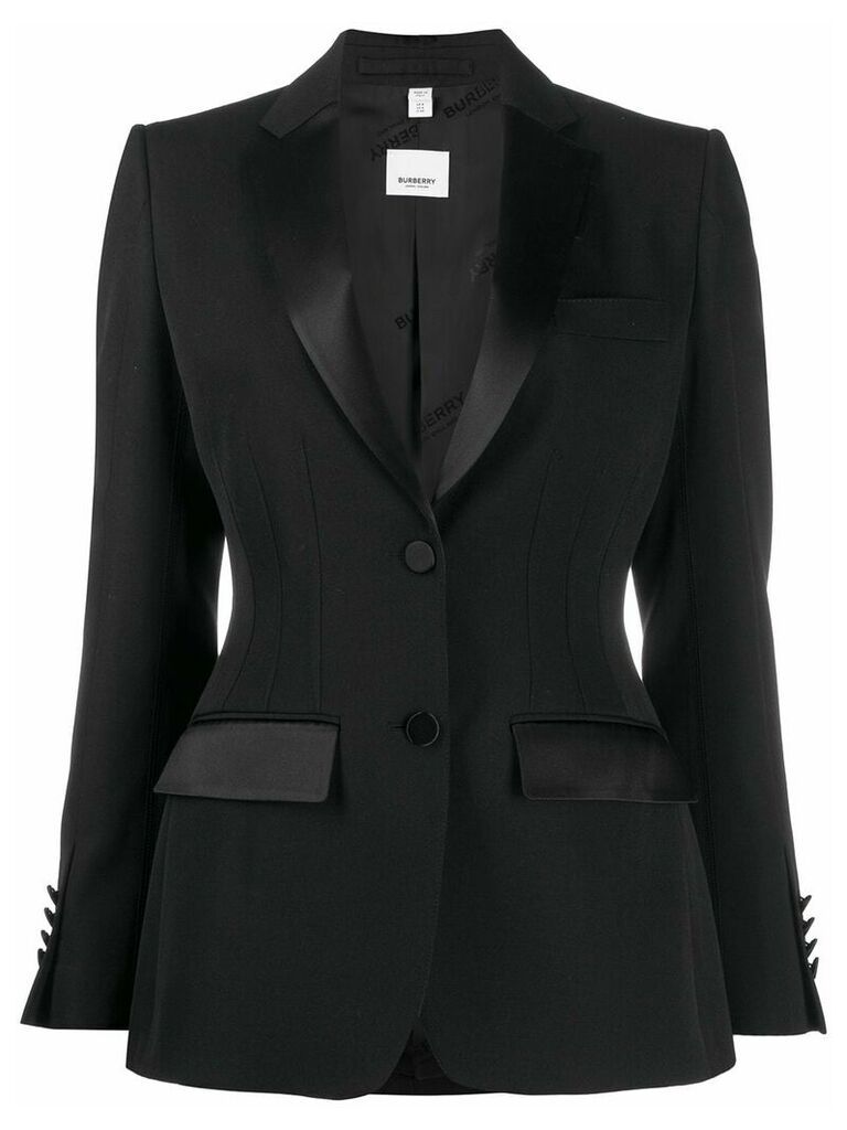 Burberry single-breasted fitted blazer - Black