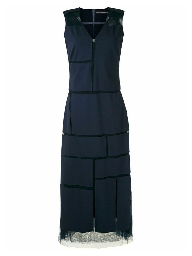Gloria Coelho panelled dress - Blue