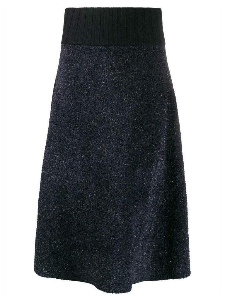 Tory Burch high-waisted midi skirt - Blue
