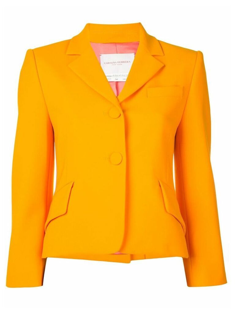 Carolina Herrera cropped blazer - Yellow