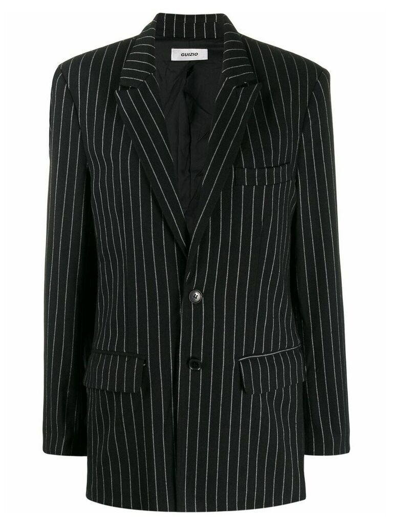 Danielle Guizio pin stripe blazer - Black