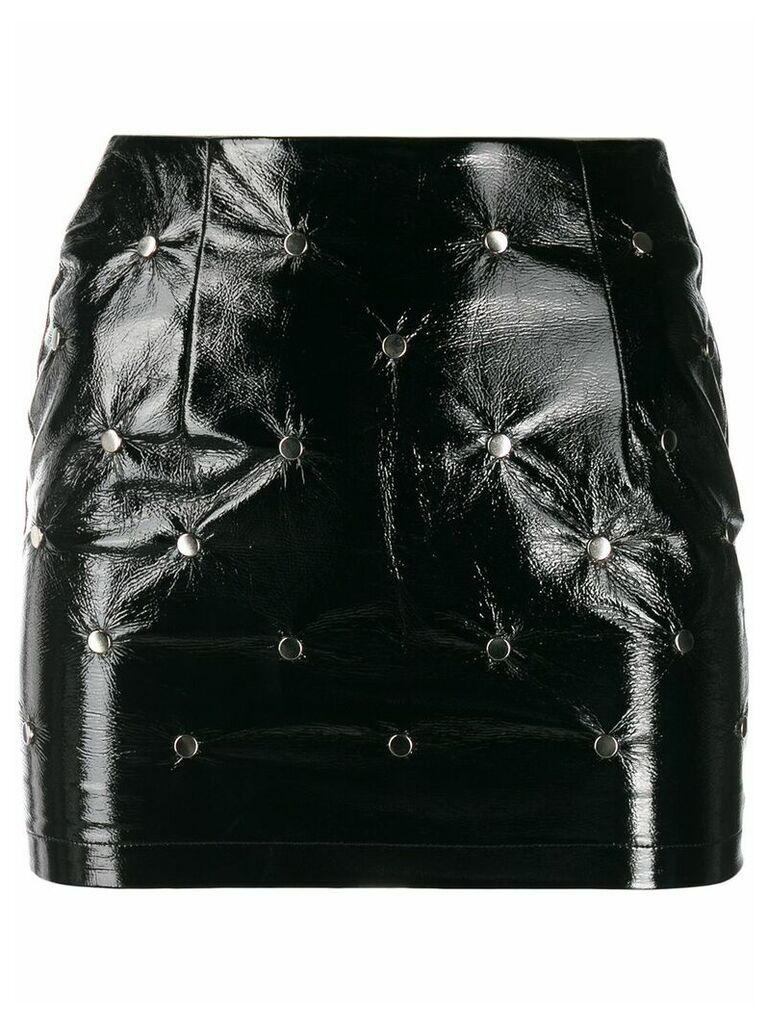 Danielle Guizio studded faux leather skirt - Black