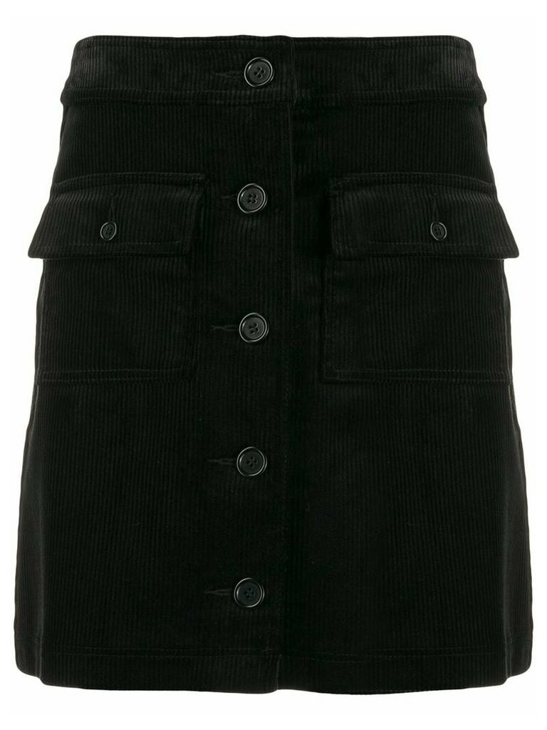 YMC corduroy straight skirt - Black